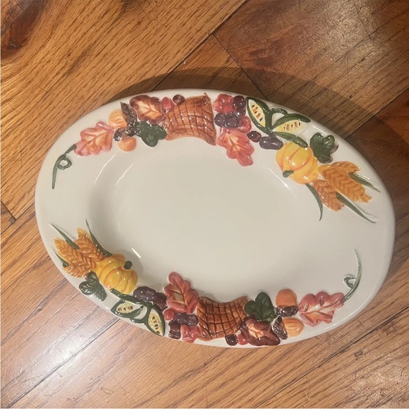 Publix The Pilgrim Pair Ceramic Gravy Boat Dish Thanksgiving Holiday Vintage - Picture 6 of 7